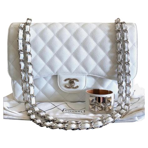 white chanel caviar bag|Handbags & Bags .